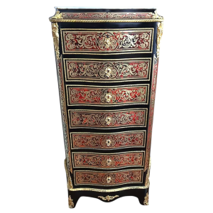 Wekelijkse lade/secretaris in Boulle-inlegwerk, Napoleon III-periode, door Romain Magniant, vergulder, rue Traversière, Parijs