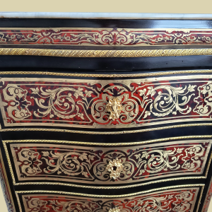 Weekly drawer/secretary in Boulle marquetry, Napoleon III period, by Romain Magniant, gilder, rue Traversière, Paris
