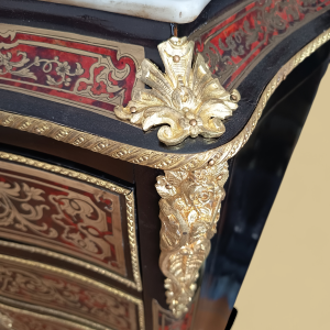 Wekelijkse lade/secretaris in Boulle-inlegwerk, Napoleon III-periode, door Romain Magniant, vergulder, rue Traversière, Parijs