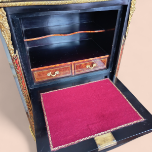 Wekelijkse lade/secretaris in Boulle-inlegwerk, Napoleon III-periode, door Romain Magniant, vergulder, rue Traversière, Parijs