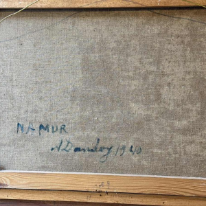 Albert DANDOY « Namen - winter 1940 » schilderij olie op doek