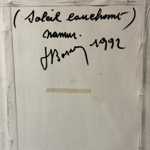 Olivier-Henri BOSERET «Soleil couchant à Namur» peinture huile sur toile marouflée