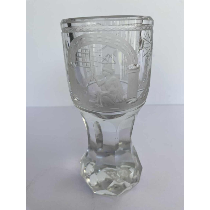 Engraved Masonic glass, 19th century