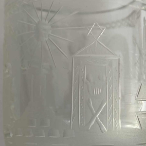 Engraved Masonic glass, 19th century
