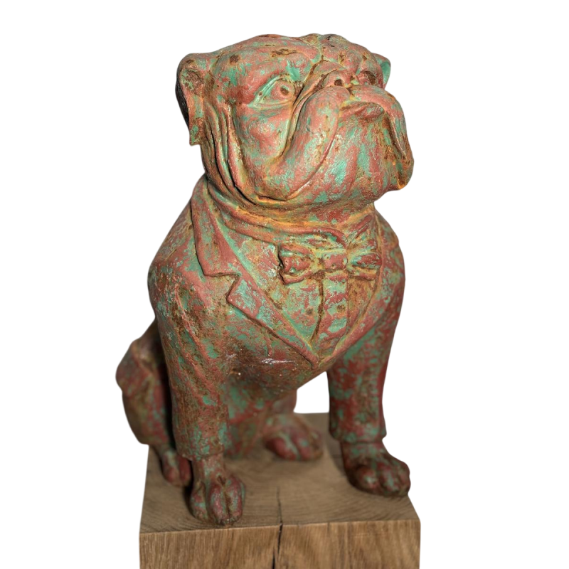 Patinated cast iron bull - decorative sculpture, early 20th century