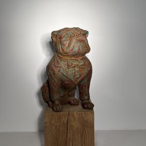 Bulldog en fonte patinée - sculpture décorative, début XXe siècle