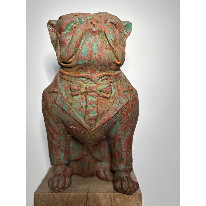 Patinated cast iron bull - decorative sculpture, early 20th century