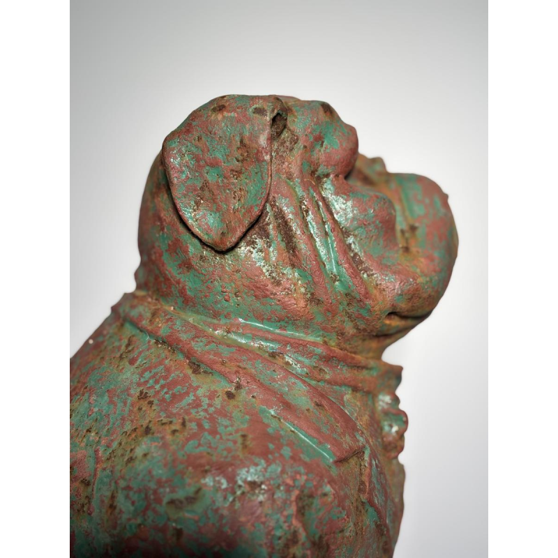 Patinated cast iron bull - decorative sculpture, early 20th century