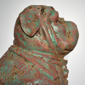 Patinated cast iron bull - decorative sculpture, early 20th century