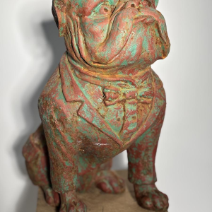 Bulldog en fonte patinée - sculpture décorative, début XXe siècle