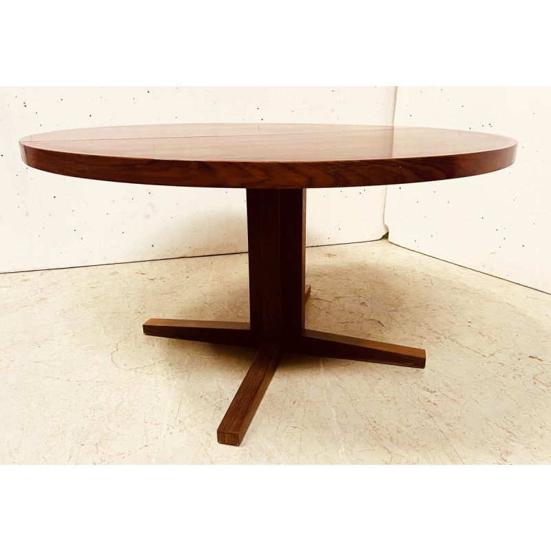 John MORTENSEN voor HELTBORG MOBLER, ronde Scandinavische palissander eettafel, ca 1960-70