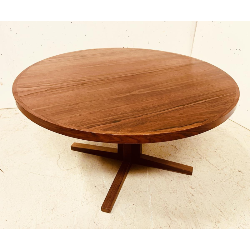 John MORTENSEN for HELTBORG MOBLER, round Scandinavian rosewood dining table, ca 1960-70