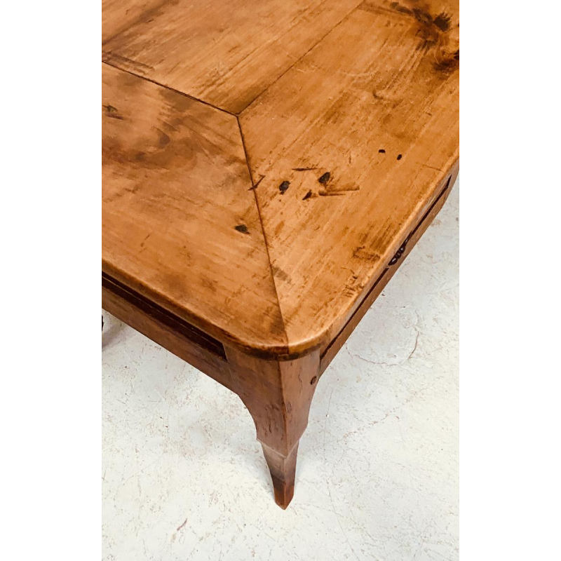 Louis XV style provincial desk with drawers, solid cherry wood, circa 1900