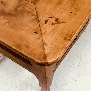 Louis XV style provincial desk with drawers, solid cherry wood, circa 1900