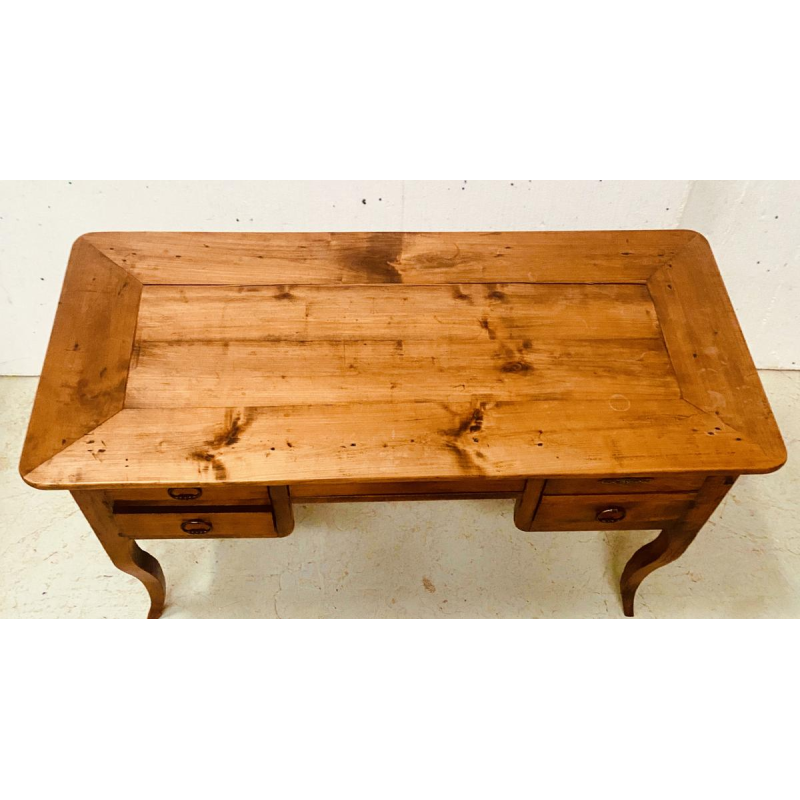 Provinciaal bureau in Lodewijk XV-stijl met lades, massief kersenhout, circa 1900.