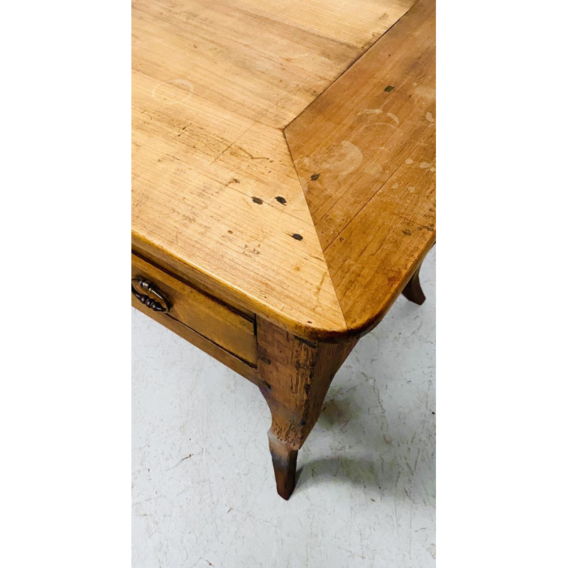 Louis XV style provincial desk with drawers, solid cherry wood, circa 1900