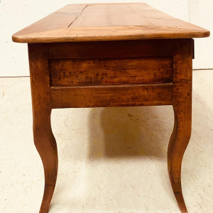 Louis XV style provincial desk with drawers, solid cherry wood, circa 1900