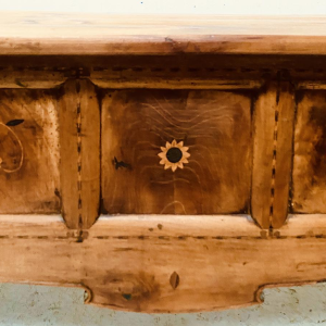 Provinciaal bureau in Lodewijk XV-stijl met lades, massief kersenhout, circa 1900.