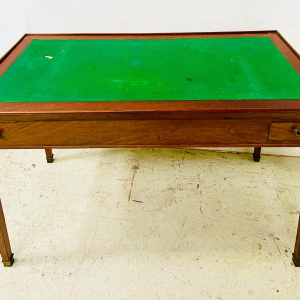 Table à jeux "TRIC -TRAC" d'époque Louis XVI, acajou et placage, XVIIIe siècle