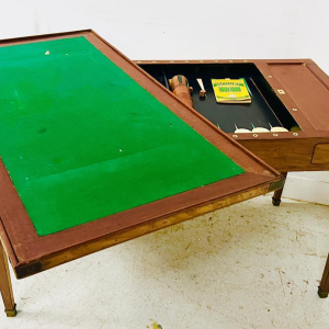 Table à jeux "TRIC -TRAC" d'époque Louis XVI, acajou et placage, XVIIIe siècle