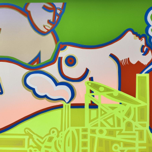 Louis-Marie LONDOT «Le petit train» sérigraphie POP ART 1973