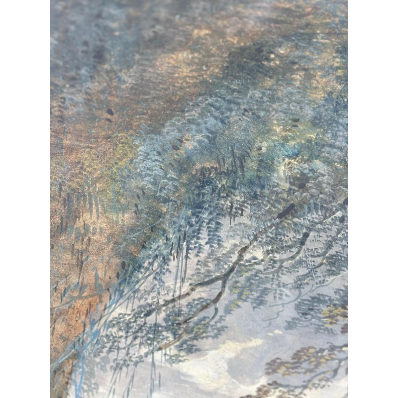 Toegeschreven aan Louis Gadbois, landschap van het Italiaanse platteland, gouache op papier