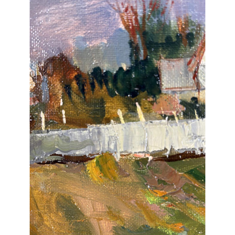 Maurice Lemaitre "De Brug", olieverf op doek, Franse school van de 20e eeuw.