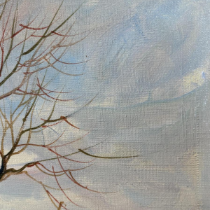 Maurice Lemaitre "The Bridge" oil on canvas, French School of the 20th century