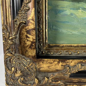 Maurice Lemaitre "Le Pont" huile sur toile, Ecole française du XXe siècle