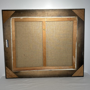 Maurice Lemaitre "The Bridge" oil on canvas, French School of the 20th century