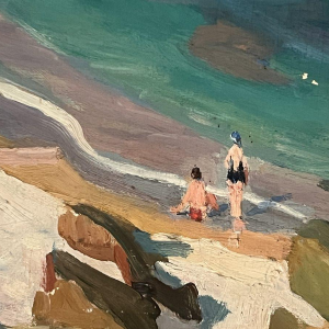 "Vue sur la baie d'AGUAY " Huile sur toile par Edmond ASTRUC XX siècle