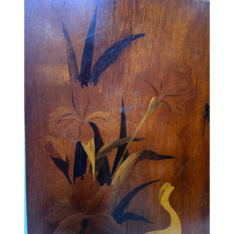 Een paar art nouveau marqueteriepanelen