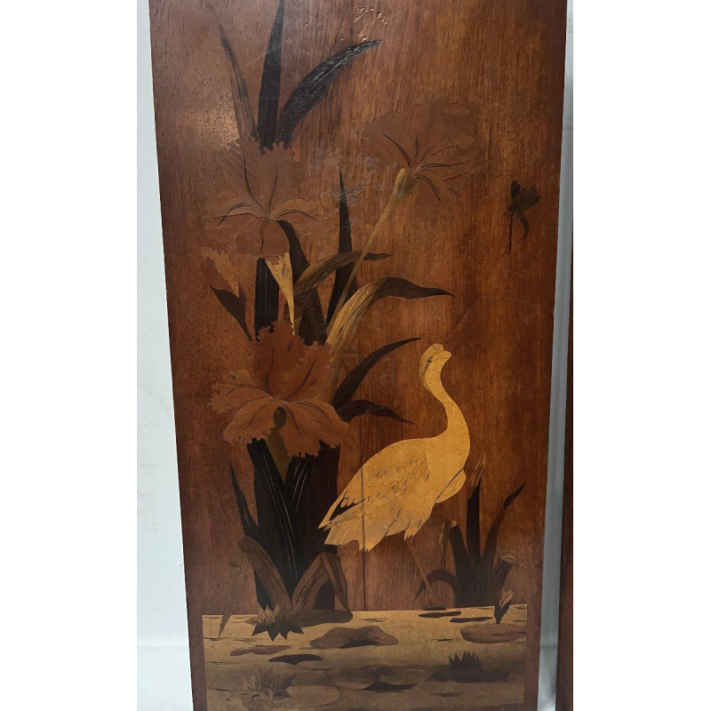 Pair of Art Nouveau marquetry panels