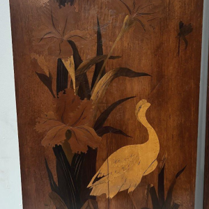 Pair of Art Nouveau marquetry panels