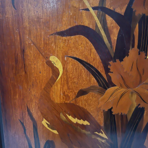 Pair of Art Nouveau marquetry panels