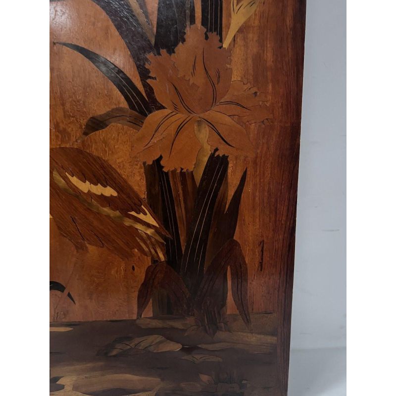 Een paar art nouveau marqueteriepanelen