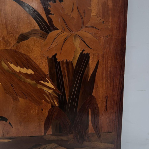 Paire de panneaux en marqueterie Art Nouveau