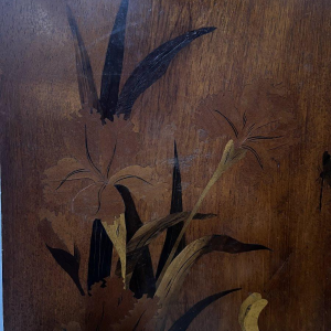 Een paar art nouveau marqueteriepanelen