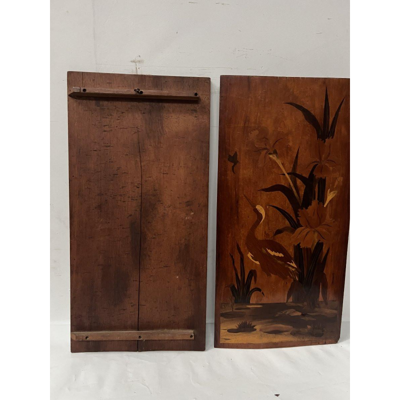 Pair of Art Nouveau marquetry panels