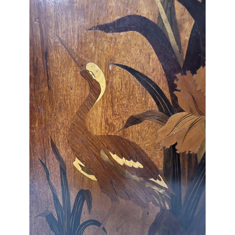 Een paar art nouveau marqueteriepanelen