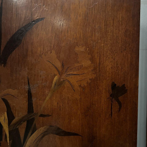 Pair of Art Nouveau marquetry panels