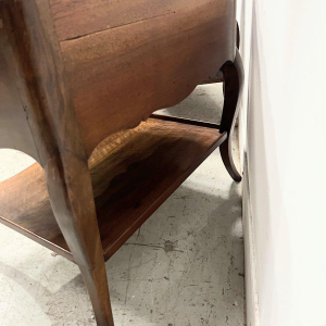 Pair of Louis XV style bedside tables in solid walnut, 20th century