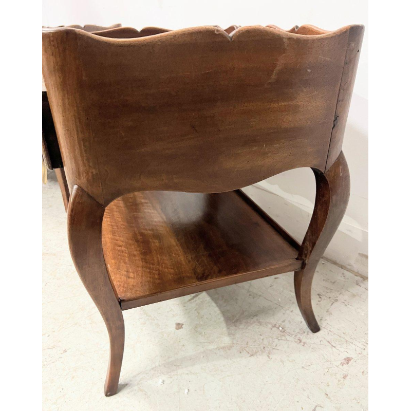 Pair of Louis XV style bedside tables in solid walnut, 20th century