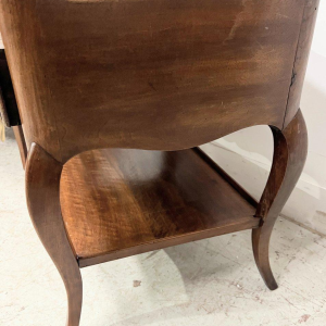 Pair of Louis XV style bedside tables in solid walnut, 20th century
