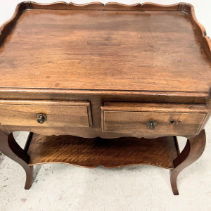 Pair of Louis XV style bedside tables in solid walnut, 20th century