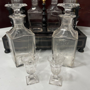 Complete Boulle liquor cabinet, marquetry box, Napoleon III period, 19th century