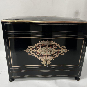 Complete Boulle liquor cabinet, marquetry box, Napoleon III period, 19th century
