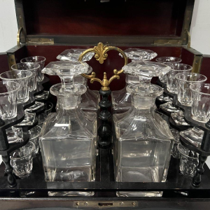 Complete Boulle liquor cabinet, marquetry box, Napoleon III period, 19th century