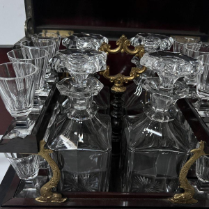 Complete Boulle liquor cabinet, Napoleon III marquetry box, 19th century