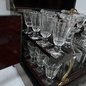Complete Boulle liquor cabinet, Napoleon III marquetry box, 19th century